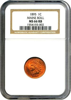 image for: 1895 1c NGC MS66 RB