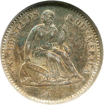 image for: 1860-O H10c NGC AU58