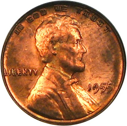 image for: 1955/1955 1c NGC MS62 RB (Doubled Die)