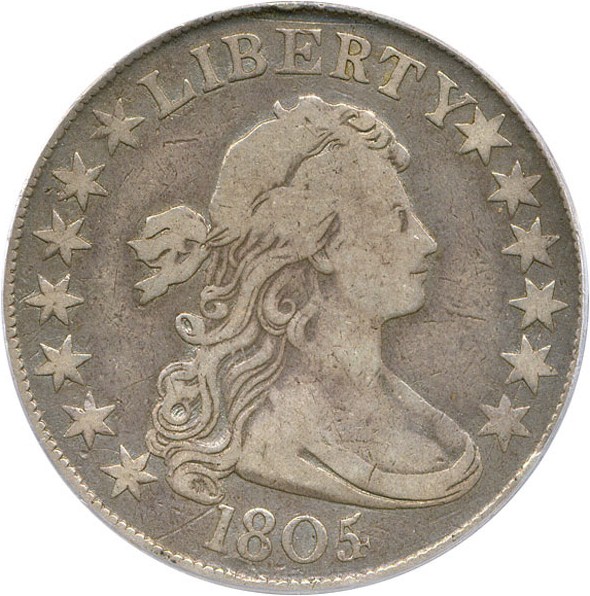 image for: 1805/4 50c PCGS/CAC F12
