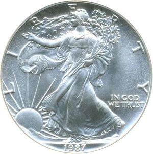 image for: 1987 $1 NGC MS69 (Silver Eagle)