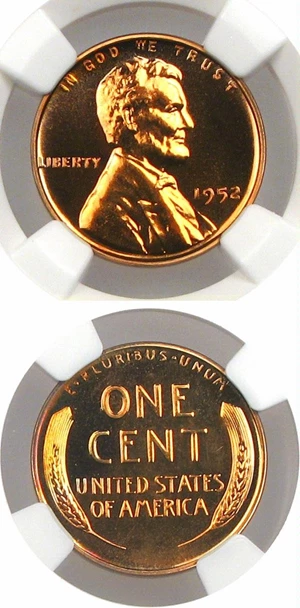 image for: 1952 1c NGC Proof 68 RD