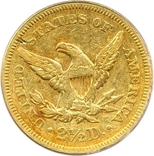 image for: 1840 $2 1/2 PCGS XF40