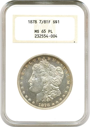 image for: 1878 7/8TF $1 NGC MS65 PL