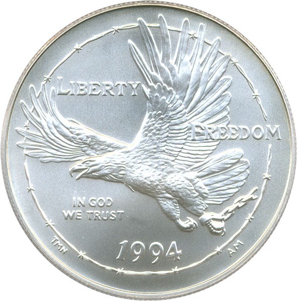 image for: 1994-W $1 PCGS MS70 (Prisoner of War)