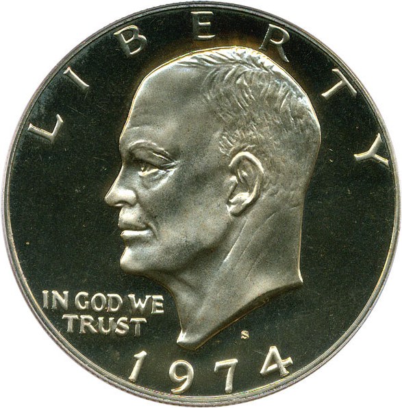 image for: 1974-S $1 PCGS Proof 69 DCameo (Clad)