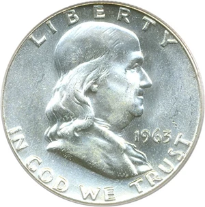 image for: 1963 50c PCGS MS65 FBL OGH