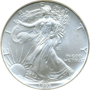 image for: 1993 $1 NGC MS69 (Silver Eagle)