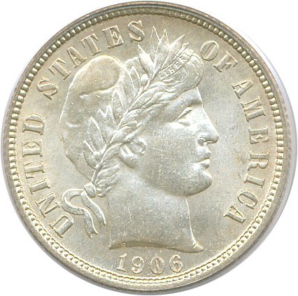 image for: 1906-S 10c PCGS MS64