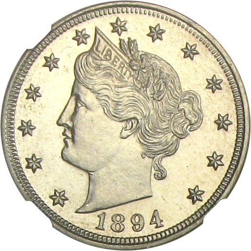 image for: 1894 5c NGC/CAC Proof 66+