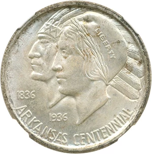 image for: 1935-D Arkansas 50c NGC/CAC MS66+