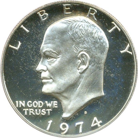 image for: 1974-S $1 PCGS Proof 69 DCameo (Silver)