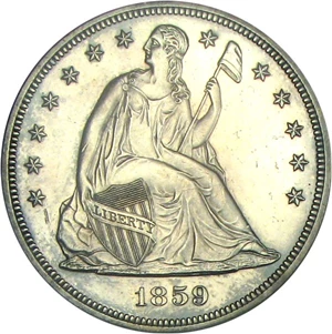image for: 1859 $1 PCGS Proof Genuine