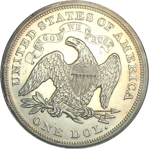image for: 1868 $1 NCS Proof Details (Obverse Cleaned)