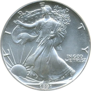 image for: 1991 $1 NGC MS69 (Silver Eagle)