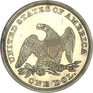 image for: 1859 $1 PCGS Proof Genuine