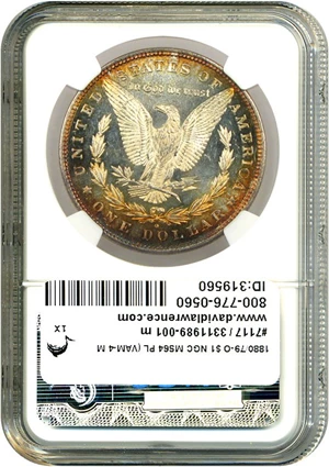 image for: 1880/79-O $1 NGC MS64 PL (VAM-4, Micro O)