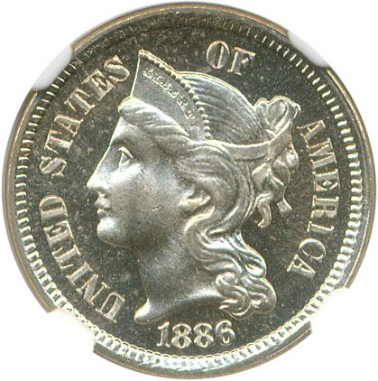 image for: 1886 3cN NGC Proof 65 Cameo