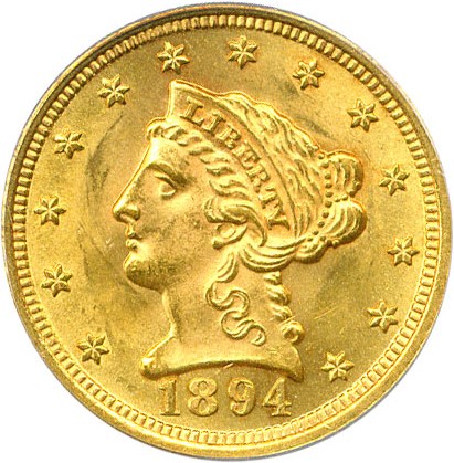image for: 1894 $2 1/2 PCGS MS64