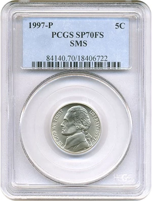 image for: 1997-P 5c PCGS SP70 FS (SMS)