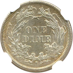 image for: 1874-S 10c NGC MS64 (Arrows)