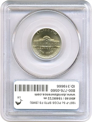 image for: 1997-P 5c PCGS SP70 FS (SMS)