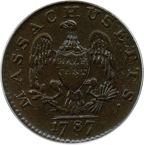 image for: 1787 1/2c PCGS XF45 (Massachusetts)