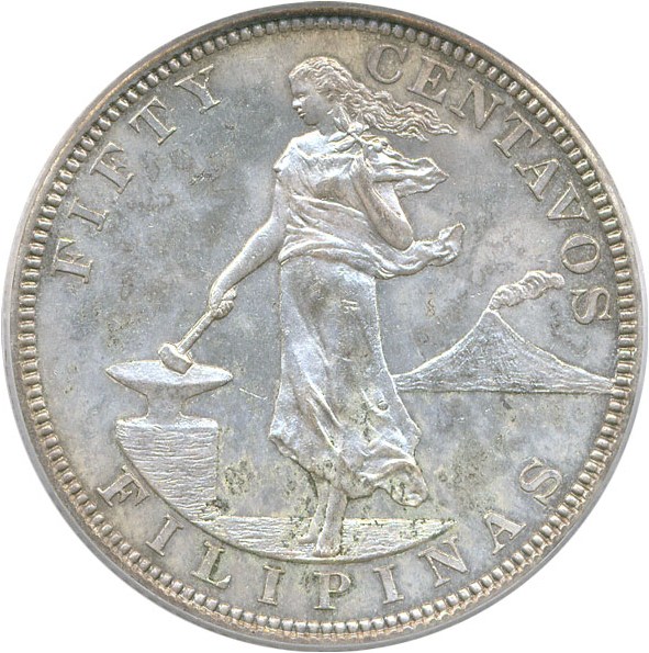image for: U.S. Philippines: 1904 50c PCGS MS63