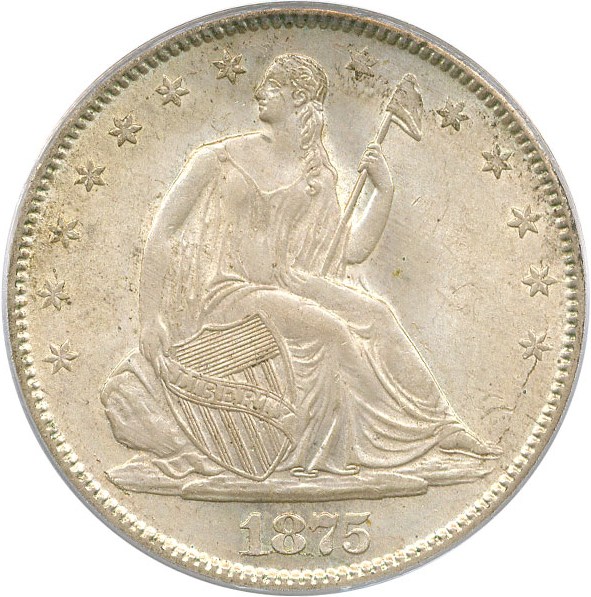 image for: 1875-S 50c PCGS MS65