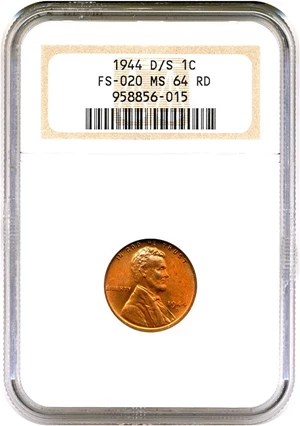 image for: 1944-D/S 1c NGC MS64 RD (FS-020)