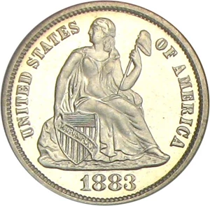image for: 1883 10c NGC Proof 66 Cameo