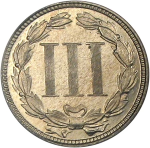 image for: 1871 3cN PCGS Proof 65 Cameo