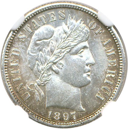 image for: 1897-S 10c NGC MS64 