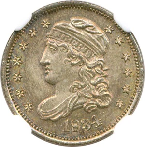 image for: 1834 H10c NGC/CAC MS65