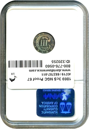 image for: 1869 3cS NGC Proof 67