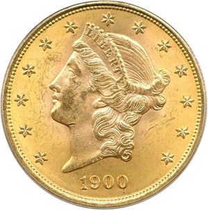 image for: 1900 $20 PCGS/CAC MS64