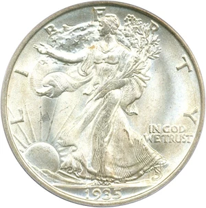 image for: 1935-S 50c PCGS MS65