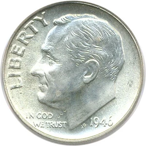 image for: 1946 10c PCGS MS66