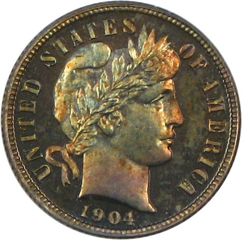 image for: 1904 10c PCGS Proof 66