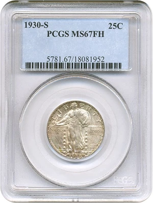 image for: 1930-S 25c PCGS MS67 FH * Color *