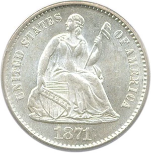 image for: 1871-S H10c PCGS/CAC MS64