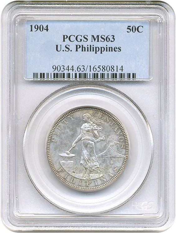 image for: U.S. Philippines: 1904 50c PCGS MS63