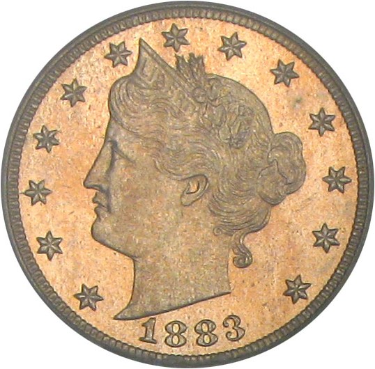 image for: 1883 5c PCGS Proof 65 Cameo (With Cents)