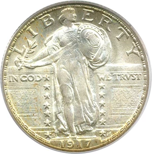 image for: 1917-S 25c PCGS MS64 (Type 2)