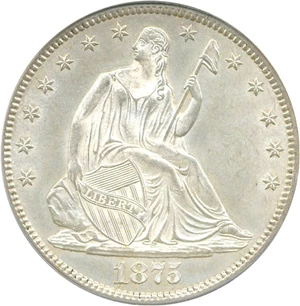 image for: 1875 50c PCGS MS63