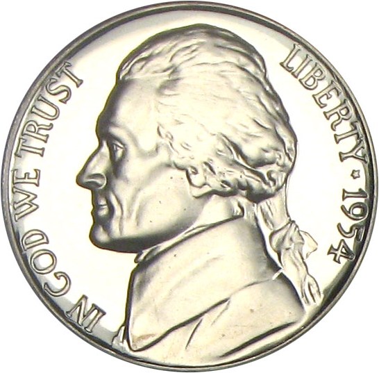 image for: 1954 5c NGC Proof 68 Cameo