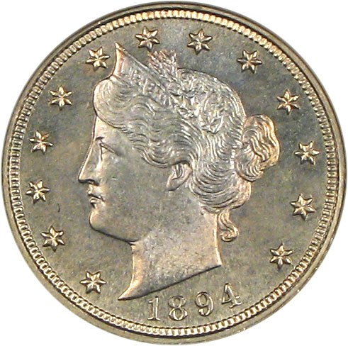 image for: 1894 5c NGC/CAC Proof 65