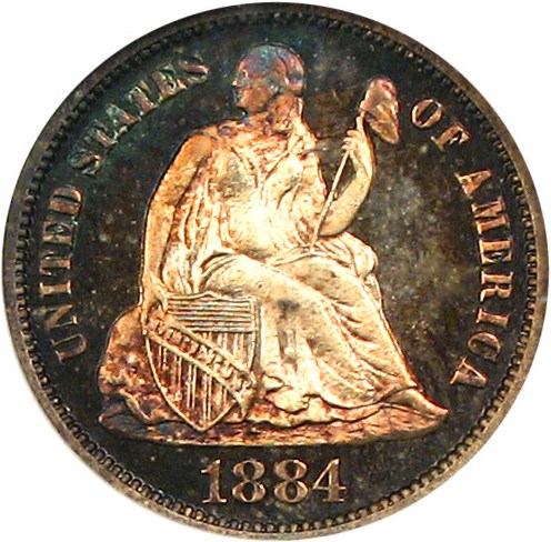 image for: 1884 10c NGC Proof 67 Cameo