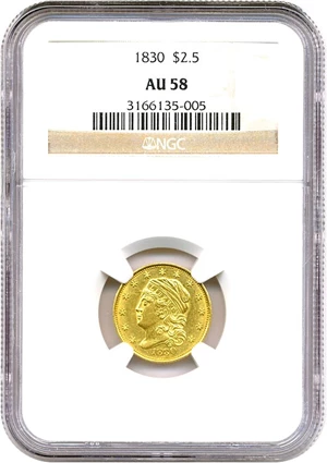 image for: 1830 $2 1/2 NGC AU58