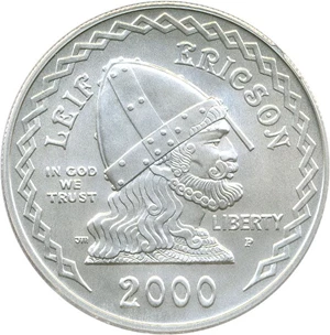 image for: 2000-P $1 PCGS MS70 (Leif Ericson)